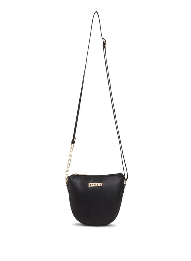 كابريس حقيبة كتف متوسطة الحجم من كابريس بليث للنساء، مزودة بحزام قابل للتعديل وسحاب إغلاق لراحة الارتداء | حقيبة يد متعددة الاستخدامات للاستخدام اليومي والسفر والمناسبات الخاصة (أسود) - Image 1